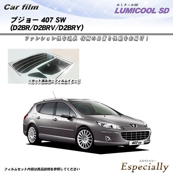 プジョー 407 SW (D2BR/D2BRV/D2BRY) ルミクールSD カット済みカーフィルム...