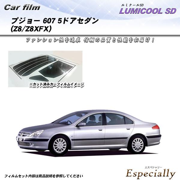 プジョー 607 5ドアセダン (Z8/Z8XFX) ルミクールSD カット済みカーフィルム リアセ...