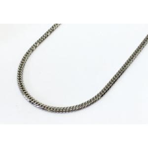 プラチナ850 喜平 ネックレス PT850 6面カットダブル