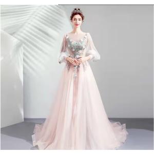 カラードレス ロング カラードレス 結婚式 パ...の詳細画像2
