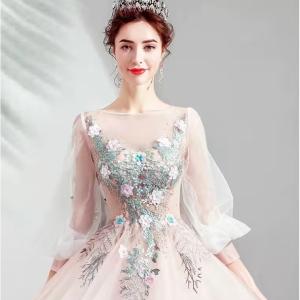 カラードレス ロング カラードレス 結婚式 パ...の詳細画像3