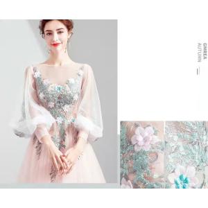 カラードレス ロング カラードレス 結婚式 パ...の詳細画像5