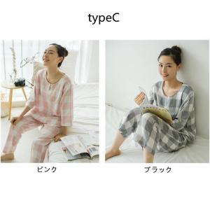 綿100% ルームウェア パジャマ レディース...の詳細画像3