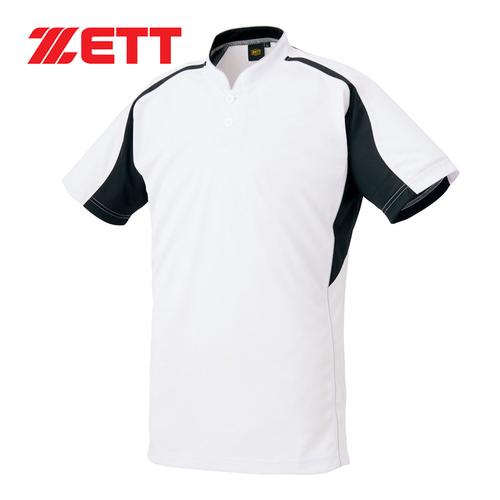 ゼット ZETT ベースボールTシャツ BOT731 1119 ホワイト/ブラク メンズ レディース...