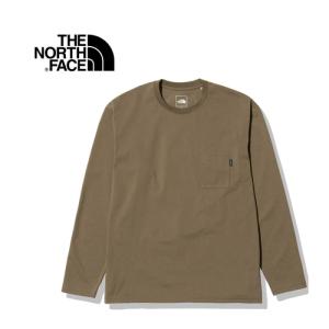 ノースフェイス THE NORTH FACE ロングスリーブエアリーリラックスティー NT12260 WT ウォルナット  長袖 Tシャツ 胸ポケット