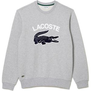ラコステ LACOSTE ヘリテージグラフィックプリントクルーネックスウェット SH9689L CCA グレー メンズ 正規品 長袖 ワンポイント ワニ シンプル トレーナー