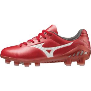 ミズノ MIZUNO モナルシーダネオ 2 PRO Jr P1GB2220 60 パッションレッド×ホワイト キッズ サッカーシューズ スパイク 天然芝 土 人工芝 グラウンド ジュニア｜esports