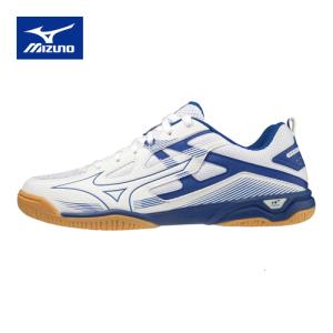 ミズノ MIZUNO ウエーブカイザーブルク7 81GA2220 27 ホワイト×ブルー メンズ レディース 卓球シューズ 靴 部活｜esports