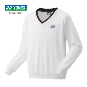 ヨネックス YONEX ユニトレーナー 32032 011 ホワイト メンズ レディース 長袖トップス トレーナー UVカット 制電 吸汗速乾  トレーニングウェア スウェット｜esports