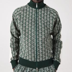 ラコステ LACOSTE モノグラムジャカードトラックジャケット SH0072L 7M4 グリーン メンズ 正規品 トップス トラックジャケット モノグラム ジャージ ウェア