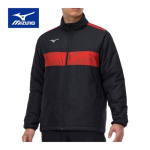 ミズノ MIZUNO ウォーマーシャツ P2ME2590 96 ブラック×チャイニーズレッド メンズ レディース サッカー ウインドブレーカー ジャケット フルジップ｜esports