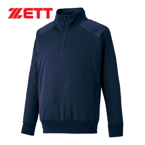 ゼット ZETT HEAT-Z 裏起毛スウェットハーフジップジャケット BOS315 2900 ネイ...