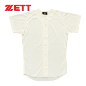 ゼット ZETT タフデイズ ユニフォームシャツ メッシュフルオープン BU1071T 3100L ライトアイボリー メンズ レディース 野球ウェア 試合 練習着 トップス｜esports