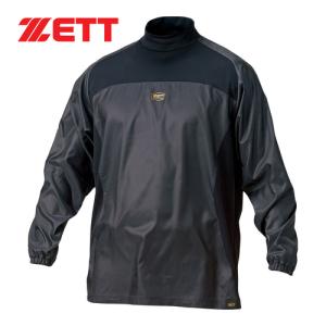 ゼット ZETT ウインドレイヤーシャツ BO215WA 1900 ブラック メンズ レディース 野球ウェア 長袖 ウインドブレーカー プルオーバー トップス ジャケット｜esports