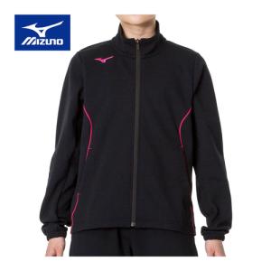 ミズノ MIZUNO ウォームアップジャケット 32MCA325 96 ブラック×ベリーピンク レディース トレーニングウェア スポーツ パーカー 長袖ジャケット ジャージ｜esports