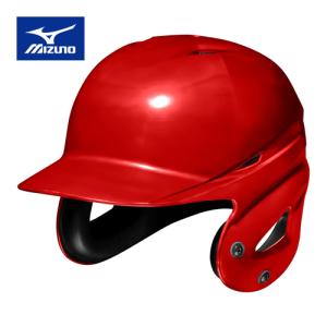 ミズノ MIZUNO 軟式用ヘルメット 両耳付打者用 1DJHR111 62 レッド 軟式野球 バッター用 防具 プロテクター 野球 バッター用ヘルメット 軟式｜esports