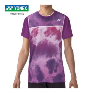 ヨネックス YONEX ユニゲームシャツ フィットスタイル 10528 039 パープル メンズ レディース 半袖シャツ ユニフォーム テニスウェア バドミントン 試合｜esports