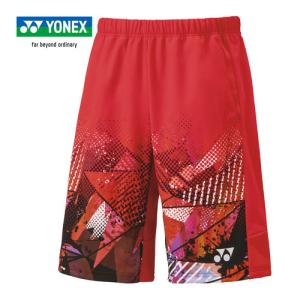 ヨネックス YONEX メンズニットハーフパンツ 15143 496 サンセットレッド メンズ 短パン 半ズボン テニスウェア バドミントン 試合 練習 ボトムス  パンツ