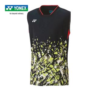 ヨネックス YONEX ジュニアゲームシャツ ノースリーブ 10520J 007 ブラック キッズ タンクトップシャツ ユニフォーム テニスウェア バドミントン トップス｜esports