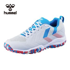 ヒュンメル hummel グランドフライV HAS6017 1067 ホワイト×L.ブルー メンズ レディース 2023秋冬モデル ハンドボールシューズ アウトコート 屋外用 靴 くつ｜esports