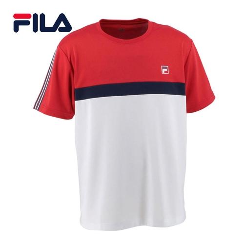 フィラ FILA ゲームシャツ VM7015 11 フィラレッド メンズ 半袖Tシャツ スポーツウェ...