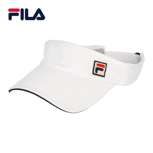 フィラ FILA サンバイザー VM9756 01 ホワイト メンズ 帽子 無地 スポーツウェア テ...