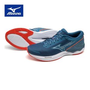 ミズノ MIZUNO ウエーブリボルト3 J1GC2381 01 ブルー×グレー×オレンジ メンズ ランニングシューズ ジョギング マラソン スポーツシューズ スニーカー 靴 くつ｜esports