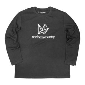 ノーザンカントリー Northern Country Tシャツ 長袖 吸汗速乾 TR-1311 BK ブラック メンズ 長袖Tシャツ フロントロゴ アウトドア ハイキング ジム タウンユース｜esports