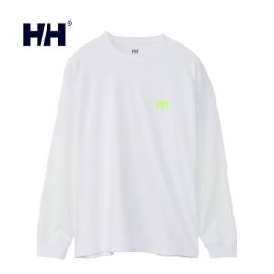 ヘリーハンセン HELLY HANSEN ロングスリーブエルボープリントティー HH32383 FY フラッシュイエロー メンズ 2023秋冬モデル 長袖Tシャツ UVカット 速乾｜esports