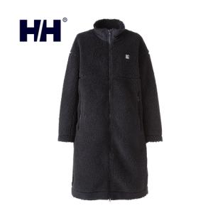 ヘリーハンセン HELLY HANSEN ファイバーパイルサーモコート HW52365 K ブラック レディース 2023秋冬モデル ロングコート フリース 防寒 アウター ジャケット｜esports