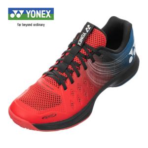 ★5/1-5/12 300円OFFクーポン★ ヨネックス YONEX パワークッションエアラスダッシュ4GC オムニ クレー 砂入り人工芝 SHTAD4GC 53 レッド/ブラック メンズ｜esports