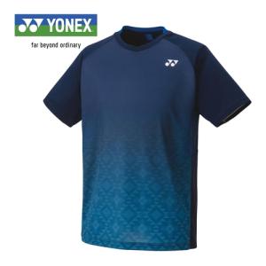 ヨネックス YONEX ユニゲームシャツ フィットスタイル 10536 019 ネイビーブルー メンズ レディース テニスウェア 半袖シャツ 試合 ユニフォームシャツ｜esports