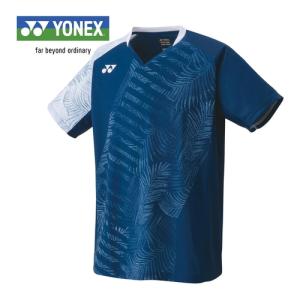 ヨネックス YONEX メンズゲームシャツ フィットスタイル 10543 512 サファイアネイビー メンズ テニスウェア 半袖シャツ 試合 ユニフォームシャツ バドミントン