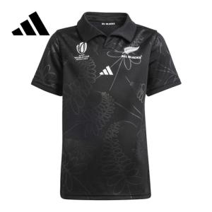 アディダス adidas K RUGBY ALL BLACKS RWC ホームレプリカ ジャージー DCF49 HZ9783 ブラック キッズ 半袖 ポロシャツ トップス ラグビー スポーター ウェア｜esports