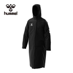 ヒュンメル hummel 中綿ロングコート HAW8107 90 ブラック キッズ 長袖ジャケット ハンドボール サッカー トレーニングウェア スポーツ 移動着 防寒 保温 コート｜esports