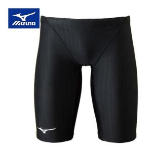 ミズノ MIZUNO 競泳用 ハーフスパッツ N2MB1024 98 ブラック×チャコール メンズ FINA承認 男性用 競泳水着 競技用 レース スイムウェア｜esports