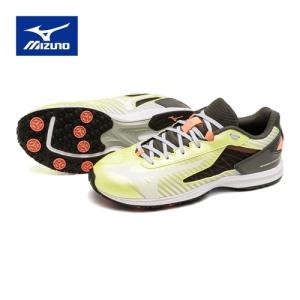 ミズノ MIZUNO スピードマッハ2 K1GC2222 72 イエロー×ホワイト×チャコール キッズ ランニングシューズ スプリントタイプ 運動靴 スポーツ 学校｜esports