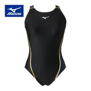 ミズノ MIZUNO ACEローカット N2MA2740 90 ブラック×チャコールグレー レディース FINA承認 競泳用ローカット マスターズバック 女性用競泳水着 競技用｜esports