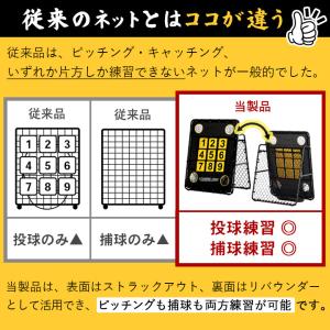 両面 野球 練習 ネット ピッチング ストラッ...の詳細画像2
