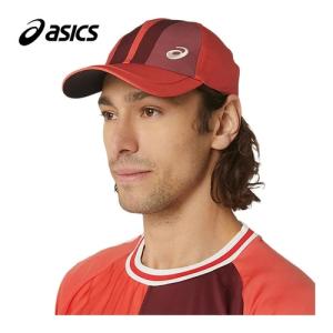アシックス asics グラフィックパフォーマンスキャップ 3043A094 600 レッドスナッパー メンズ レディース テニス サンバイザー 帽子 日よけ 定番 UV対策｜esports