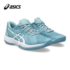 アシックス asics ソリューションスイフト FF オールコート 1042A197 402 グリースブルー×ホワイト レディース テニスシューズ ソフトテニス 軟式テニス 軽量｜esports