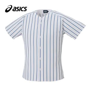 アシックス asics ゲームシャツ 2121A152 100 ホワイト×ロイヤル メンズ 野球ウェア ユニフォームシャツ 半袖シャツ 試合 練習 トップス｜esports