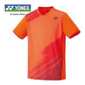 ヨネックス YONEX ゲームシャツ 10541J 005 オレンジ キッズ ユニフォーム ユニホーム ゲームウェア 半袖 シャツ トップス 試合 部活 バドミントン ジュニア