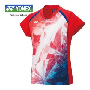 ヨネックス YONEX ゲームシャツ 20787 496 サンセットレッド レディース ユニフォーム ユニホーム ゲームウェア 半袖 シャツ トップス 試合 部活 バドミントン｜esports