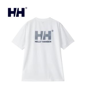 ヘリーハンセン HELLY HANSEN ショートスリーブ HHウェーブロゴティー HH62409 CW クリアホワイト メンズ レディース 2024春夏モデル 半袖 Tシャツ ドライ ロゴ｜esports