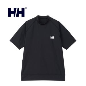 ヘリーハンセン HELLY HANSEN ショートスリーブラッシュガードティー HH82408 K ブラック メンズ レディース 2024春夏モデル 半袖 Tシャツ 海 ビーチ｜YOCABITO Yahoo!店