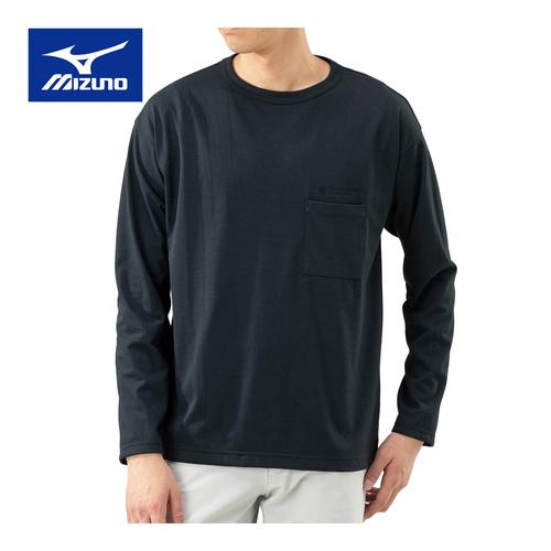 ミズノ MIZUNO ヘビーオンスクイックドライ 長袖Tシャツ B2MA0001 09 ブラック メ...