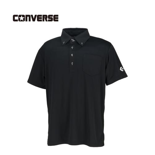 コンバース CONVERSE ポロシャツ CB241551 1900 ブラック メンズ レディース ...