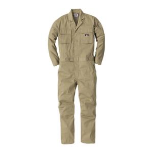 ディッキーズ Dickies T/Cストレッチツナギ D-766 14 カーキ メンズ レディース オールインワン つなぎ 長袖 ロングパンツ 長ズボン 作業服 カジュアル｜esports