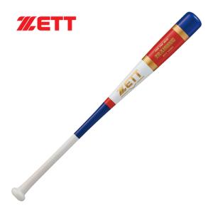ゼット ZETT トレーニングバット 850g BTT15383 1125 ホワイト×ロイヤルブルー 野球 木製 トレーニング バット 練習 素振り｜esports